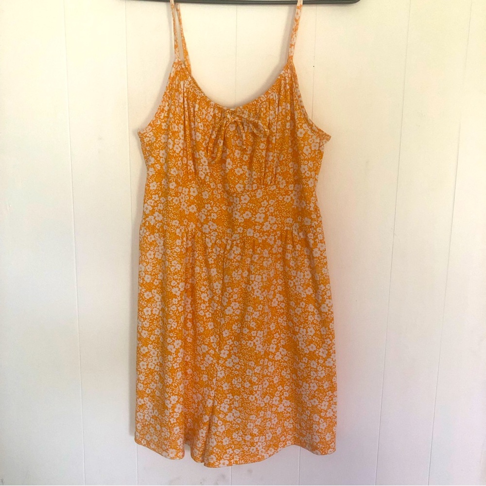 Primark Yellow Floral Strappy Romper Women’s 8
